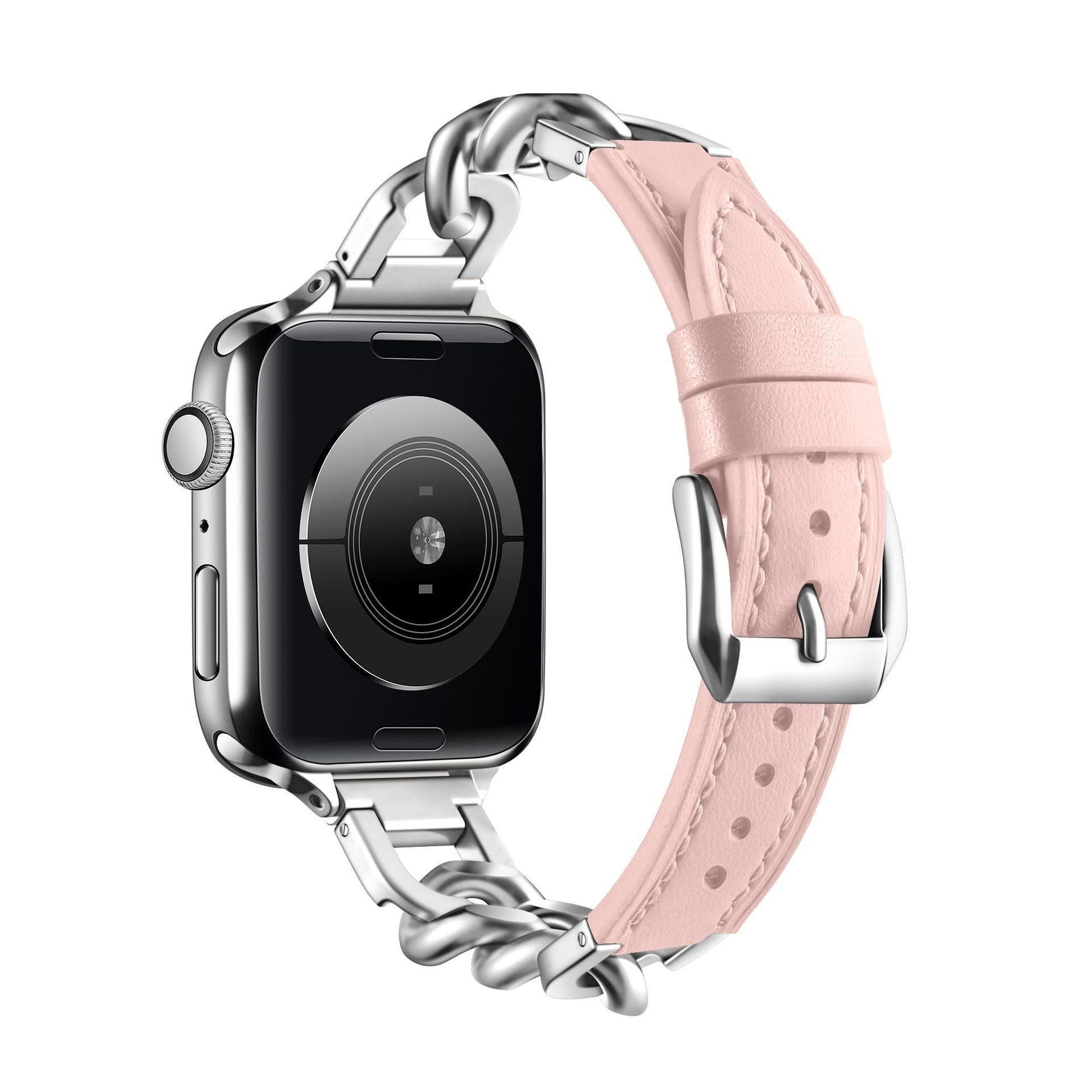 Stainless Steel Leather Single Row Denim Chain Iwatch Strap f18bf57e 648e 4c87 990a f30f827e8c25