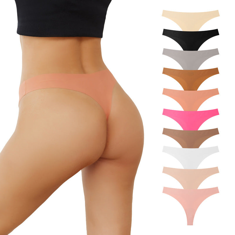 Women's Sports Seamless Thin Belt Ice Silk Low Waist Plus Size One-piece Briefs f18ca0aa 5ab0 40de 8f90 d830d9a3ce8d