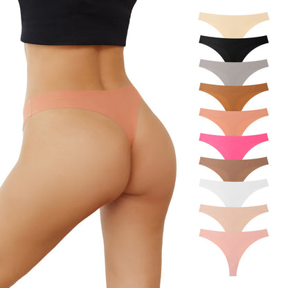 Women's Sports Seamless Thin Belt Ice Silk Low Waist Plus Size One-piece Briefs f18ca0aa 5ab0 40de 8f90 d830d9a3ce8d