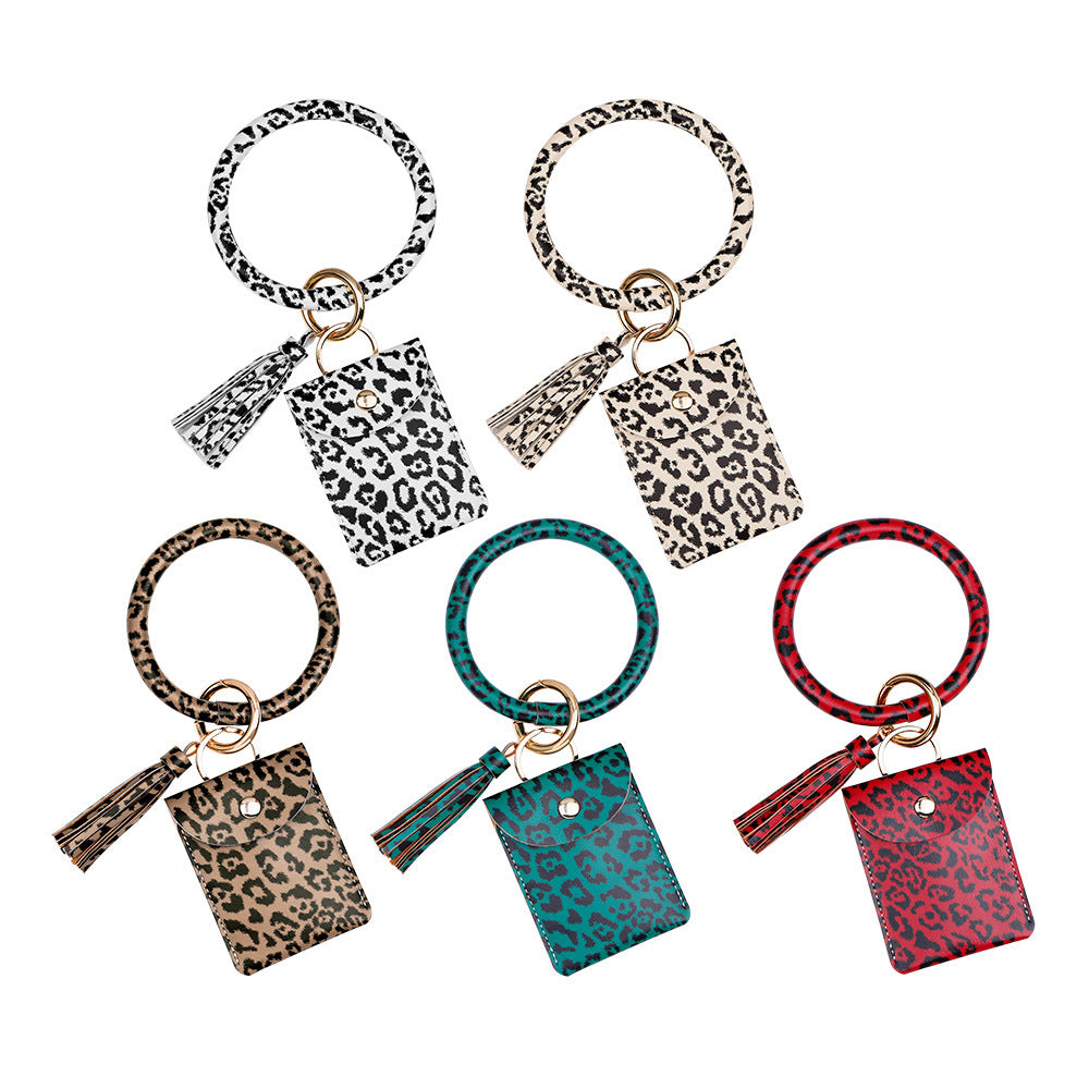 Leather Coin Purse Bracelet Keychain Ornaments PU Tassel Leather Card Bag DIY Wrist f1914d68 6391 491d 8524 c1a4fa7cf0d3