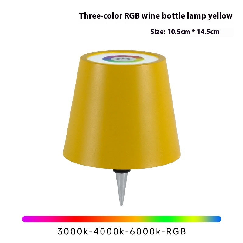 Plug-in Wine Bottle Lights Metal Wine Bottle Table Lamp Rechargeable f194804b 56cc 4800 805d 6edf65ba345a trans