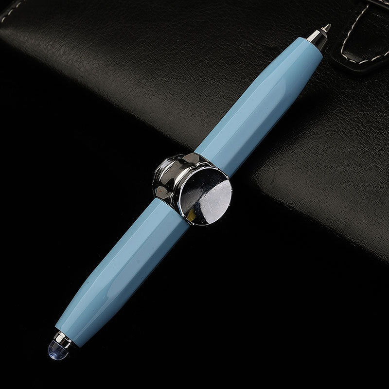 Creative Multi-Function LED Pen Spinning Decompression Gyro Metal Ballpoint Pen Fashion Office School Supplies Writing Pens f