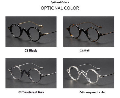 Sheet Metal Eyeglass Frame Fashion Retro Small Face With Myopic Glasses Option Pure Titanium Glasses Rim Men f1a33d2d a032 45