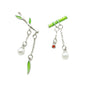 Women's Asymmetrical Bamboo Bamboo Leaf Earrings