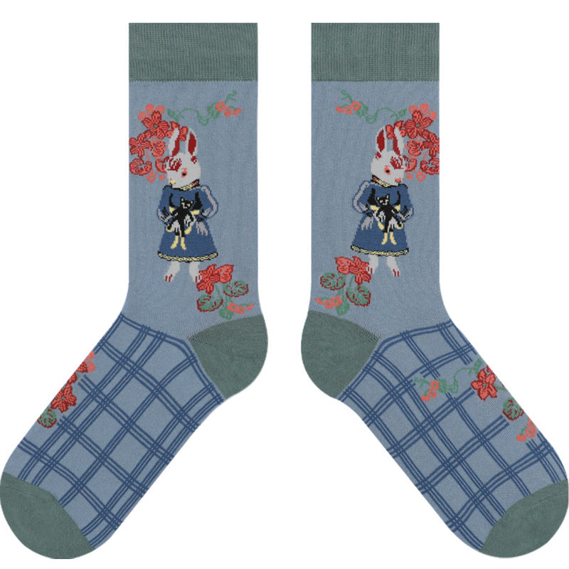 Cute Thickening Breathable Sweat Absorbing Women's Mid-calf Length Socks f1be6cbe c2df 4daf bc72 18d8c7843914