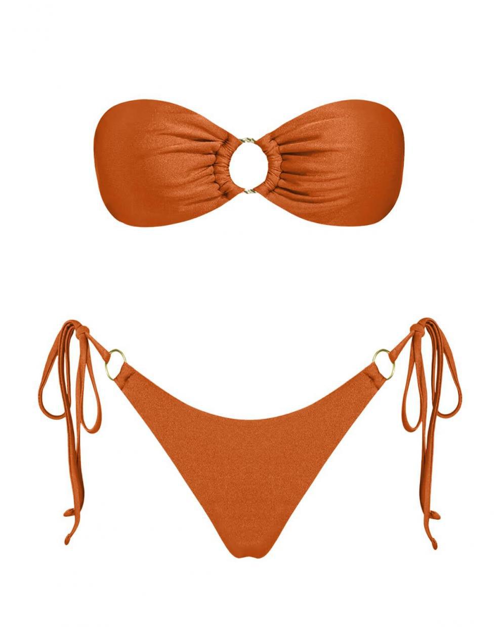 Split Swimsuit Bikini Suit Sunshine Bath Beach Tube Top Women