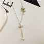 Women's Fashion Simple Bell Orchid Shape Pearl Pendant Necklace f1d25877 8e4e 47fc af27 41b2a86d8122