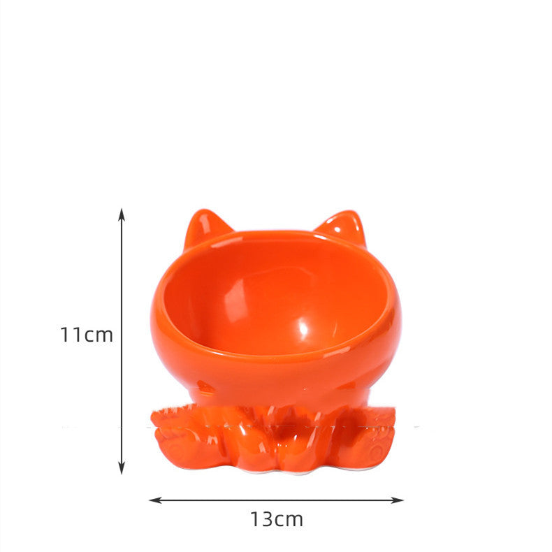 Pet Dogs And Cats Bevel Ceramic Neck Bowl f1d9c0a4 7ec4 4379 bcd3 ec8e7eb6d95f