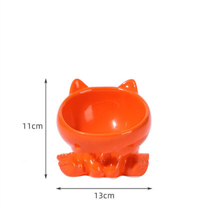 Pet Dogs And Cats Bevel Ceramic Neck Bowl f1d9c0a4 7ec4 4379 bcd3 ec8e7eb6d95f