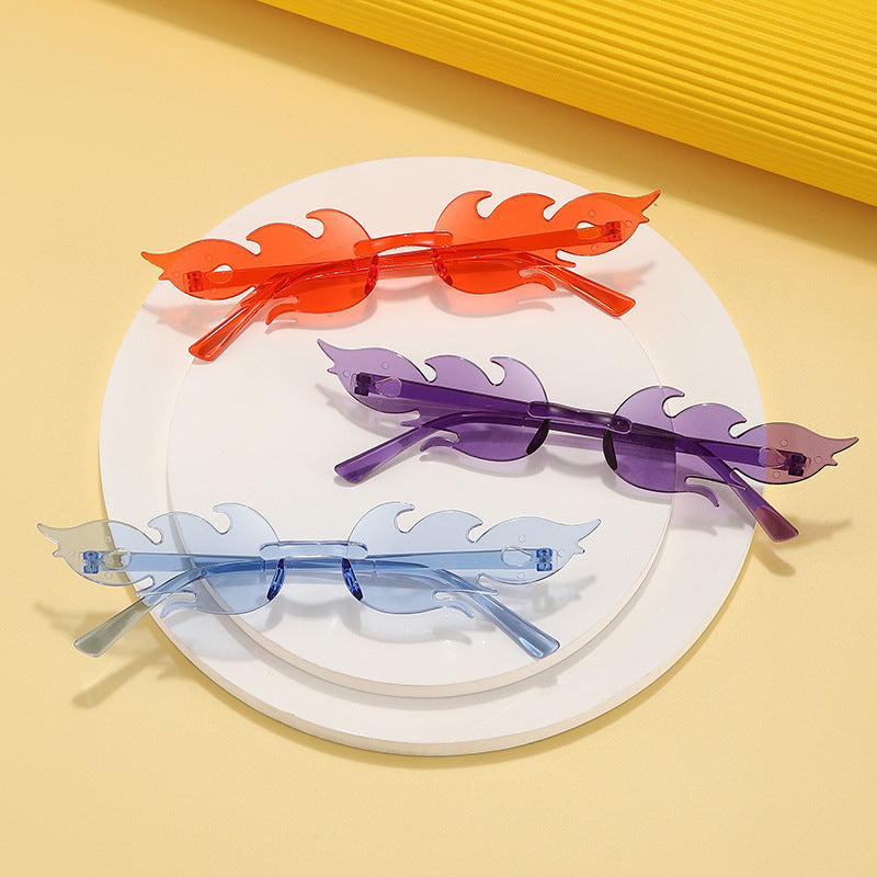Flame Sunglasses Frameless Personality Colorful f1e17a25 421f 4d98 95b9 4a997d7b1b6b