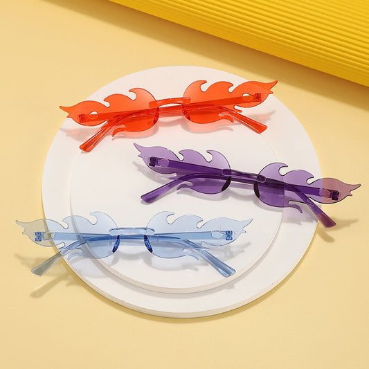Flame Sunglasses Frameless Personality Colorful f1e17a25 421f 4d98 95b9 4a997d7b1b6b
