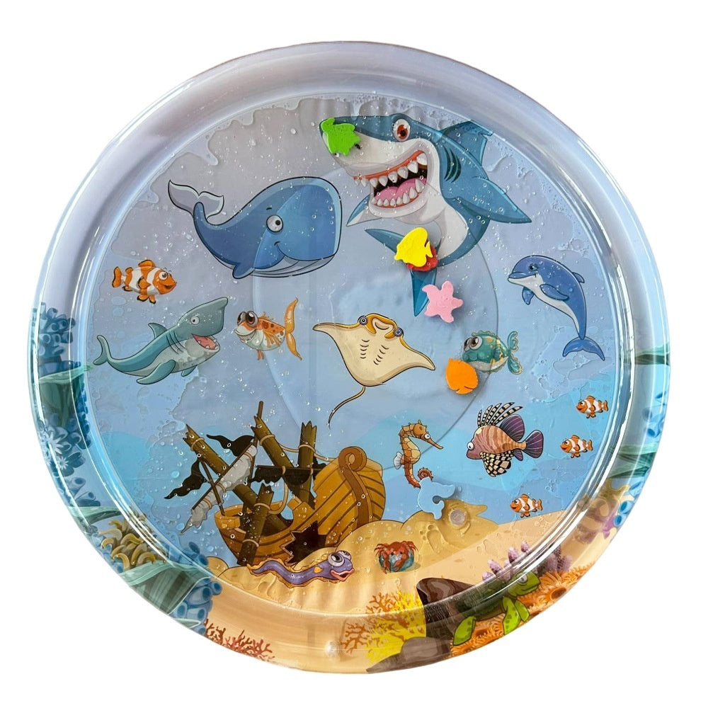 Children's Inflatable Marine Animal Racket Water Cushion Baby Crawling Racket Water Bag Racket Water Cushion Climbing Pad f1e