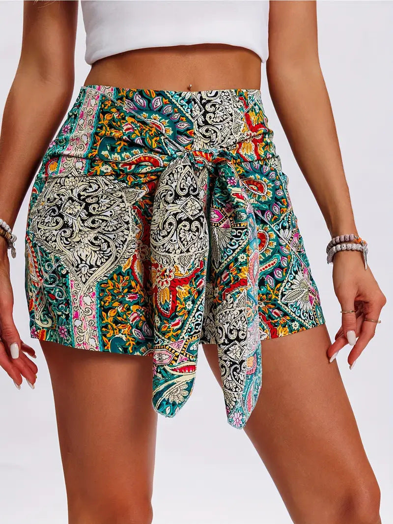 Slimming Lace Up Printed Irregular Skirt For Women f213de5d e6cb 4ec4 a64d 1b20c05ff818