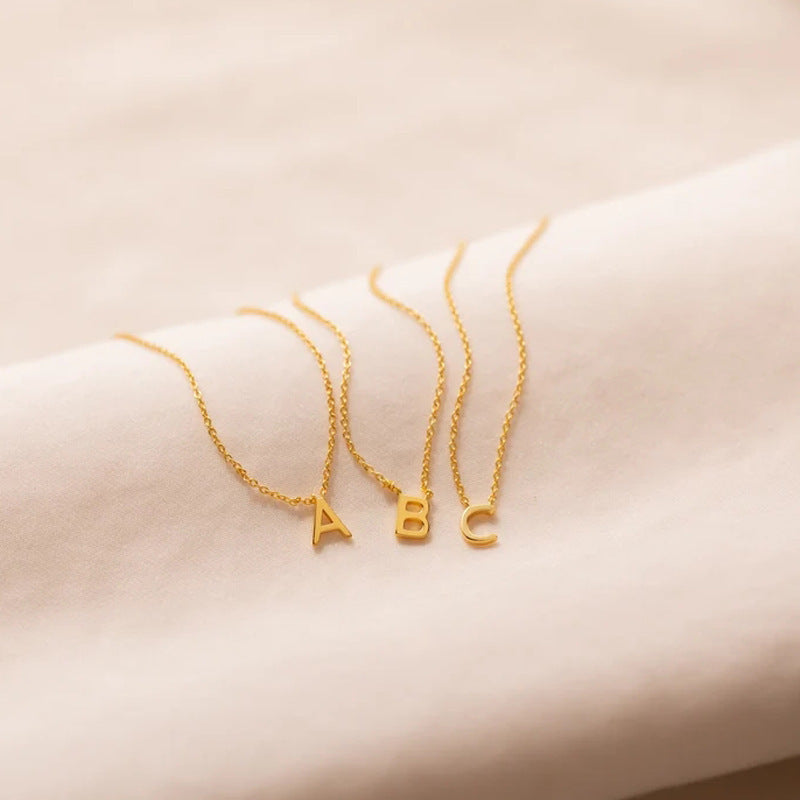 Fashion Wild 26 Letters Niche Personalized Clavicle Chain Necklace f216cd37 8cd1 4686 aefd 458db735b654