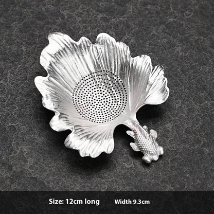 Creative Tea Strainer Tin Tea Funnel Pure Tin Tea Set f21ad9e3 45d0 4c16 8823 63ccaa968994 trans
