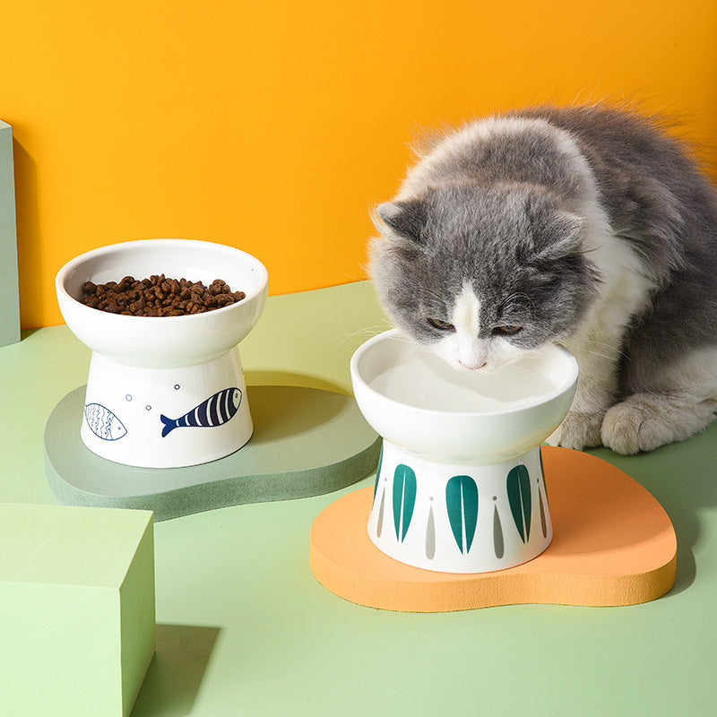 Ceramic Non Slip Elevated Pet Cat Dog Food Bowl f22ec042 3531 4183 8e7b d3fd64825980
