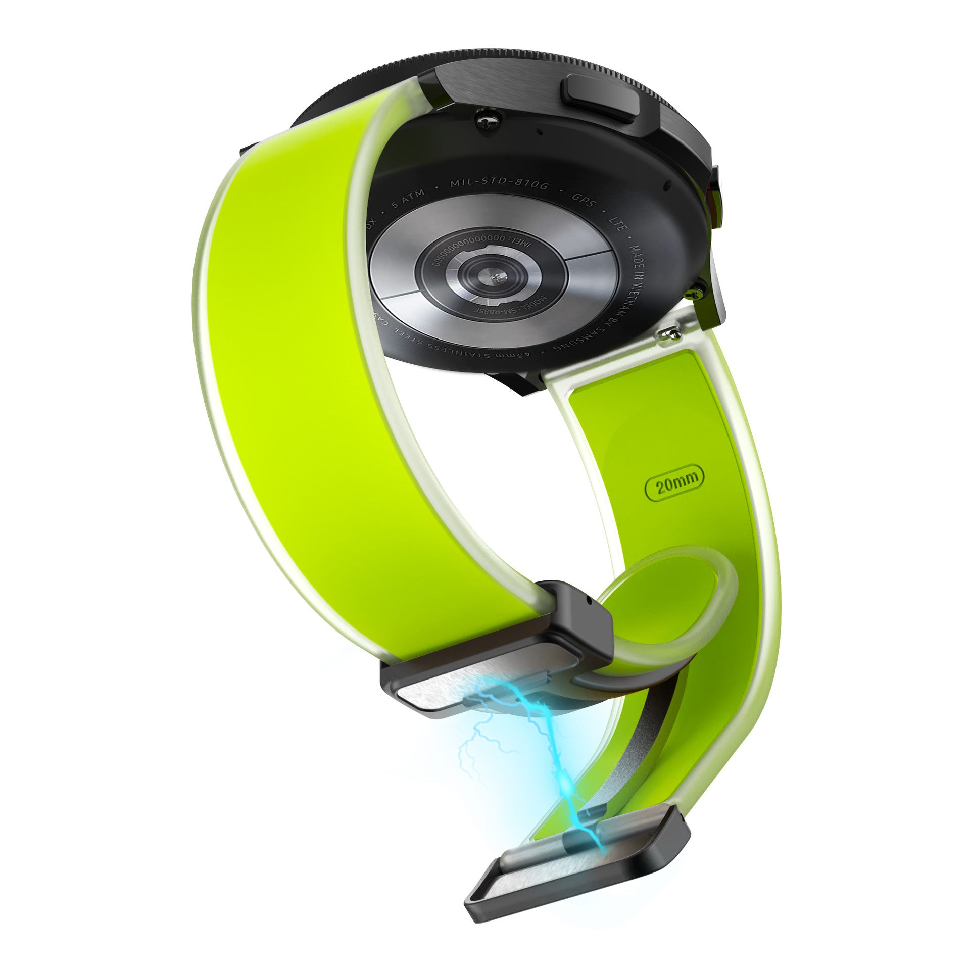 Universal Folding Magnetic Buckle Transparent Silicone Strap f24badde ab00 4eb5 827d 44fdb09bad59