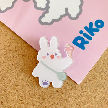 Small Brooch Cartoon Cute Rabbit Accessories Clothes Bag Pendant Badge Female f25821f3 a548 4407 98be 1430f696505f
