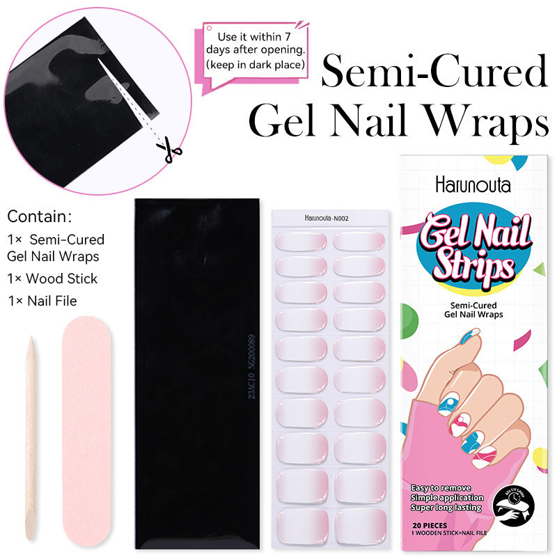 Japanese Style Nail Beauty Gel Stickers Semi-curing French Gel f26120cb 021e 4f3d 9f96 ab44a5f45912