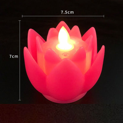 Temple Buddha Front Lotus Lamp Tribute Led Electronic Flower Shape Candle Light f28008cd c5a5 4cd0 8dec ed820256dda9