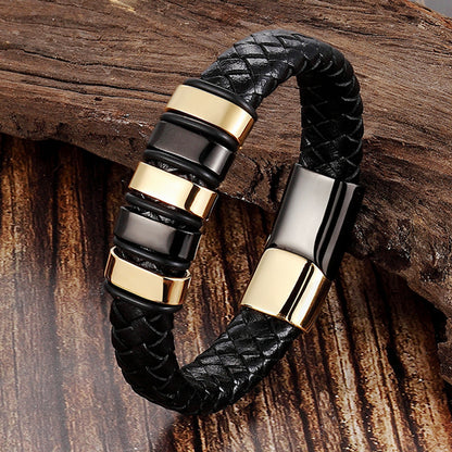 Leather Cord Bracelet Men's Stainless Steel f287fbeb 3855 4ec5 971e cc2420c2c546