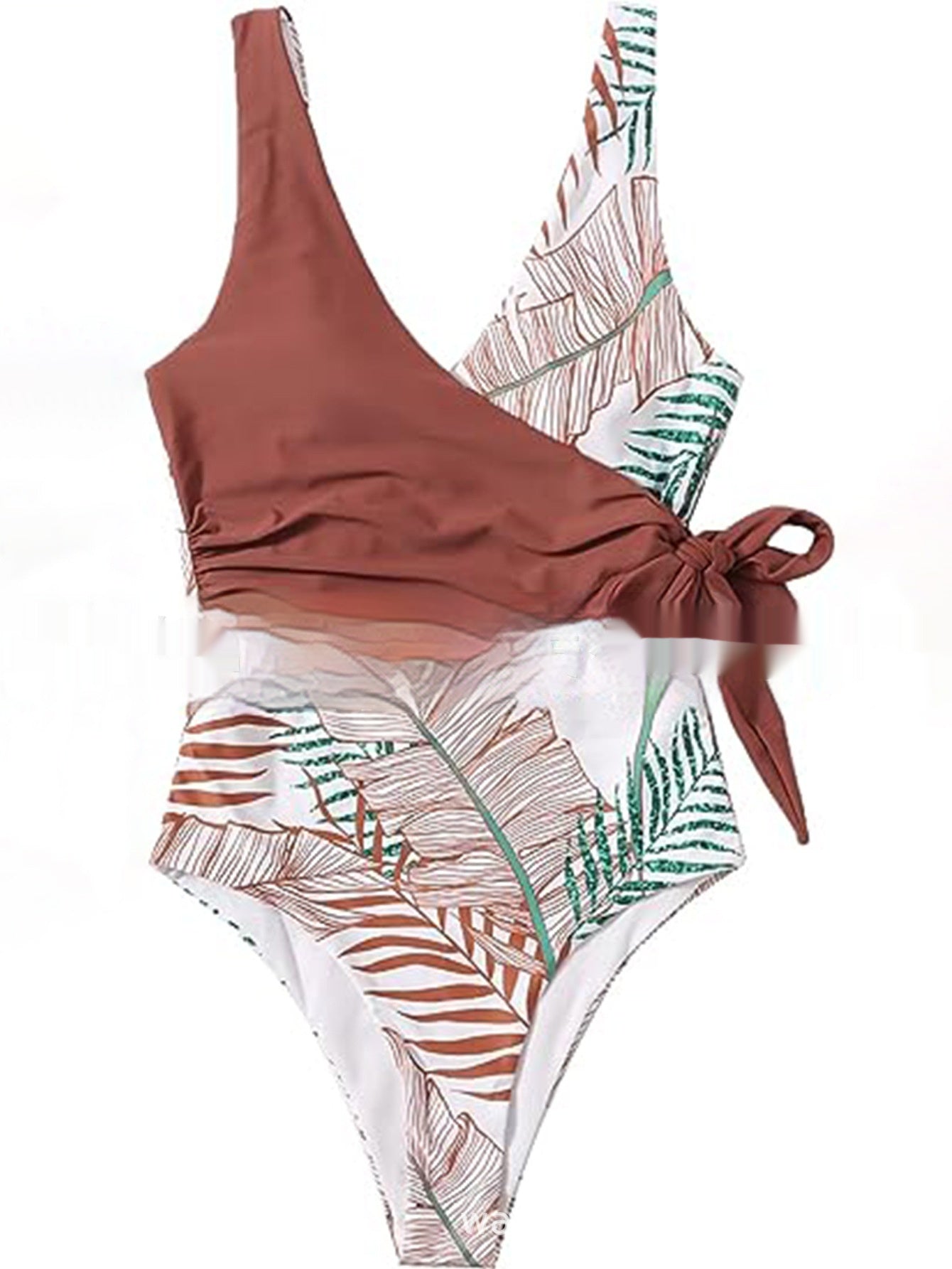 Women's Backless Contrast Colors Slimming Korean-style One-piece Tankini Swimsuit f289c2bb 00d5 404d b5fe d2c218246447 fine