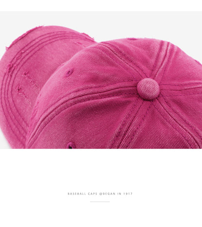 Men's And Women's Fashion Wash Ripped Denim Peaked Hat