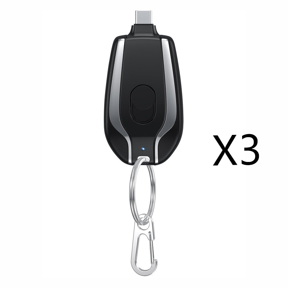 1500mAh Mini Power Emergency Pod Keychain Charger With Type-C Ultra-Compact Mini Battery Pack Fast Charging Backup Power Bank - 图片 3