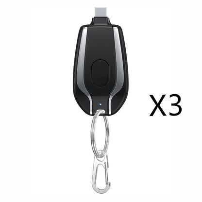 1500mAh Mini Power Emergency Pod Keychain Charger With Type-C Ultra-Compact Mini Battery Pack Fast Charging Backup Power Bank - 图片 3