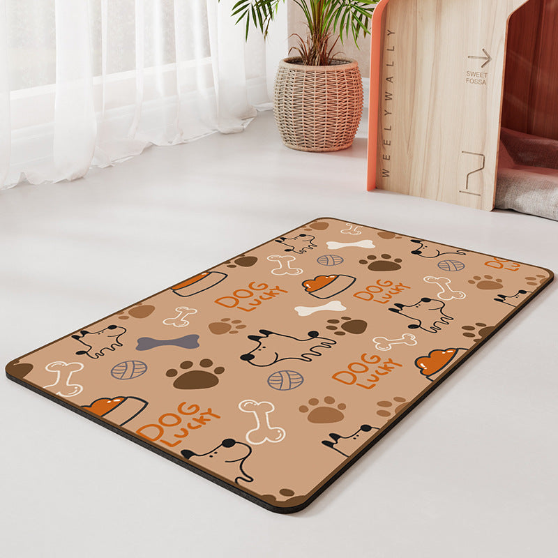 Pet Diatom Ooze Floor Mat Dogs And Cats Eating Mat Spill-proof Waterproof Quick-drying Placemat f2ad0c84 9947 4c2c 966b 94aa5