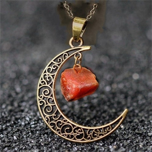 Natural Stone Crystal Necklace Vintage f2b8e020 7823 4b52 a746 fa7e76f6b1ea