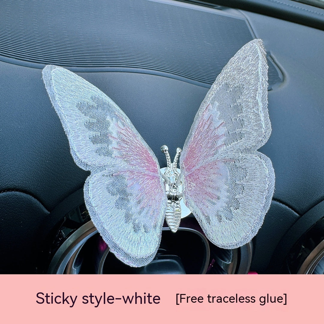 Moving Embroidery Butterfly Center Console Air Outlet Decoration Healing Series Car Accessories f2d51e24 1dc0 4fba b3e7 2c62b