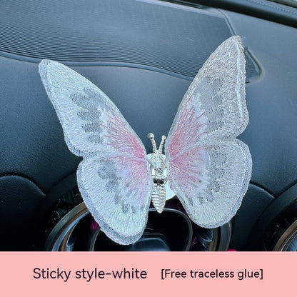 Moving Embroidery Butterfly Center Console Air Outlet Decoration Healing Series Car Accessories f2d51e24 1dc0 4fba b3e7 2c62b