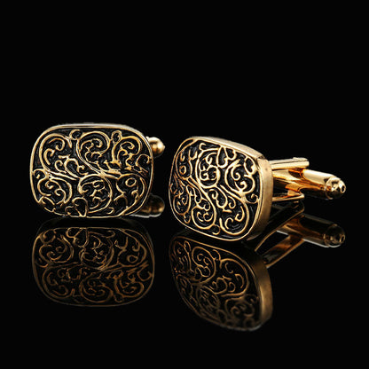 Men's Shirt French Cufflinks High Quality Enamel Vintage Pattern Laser Metal Cube Cufflinks f2e05986 435b 42b6 9cbe c26535cc0