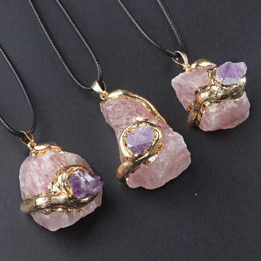 Oversized Gilding Crystal Stone Pendant Multicolor Crystal Stone Irregular Necklace Accessories f2fd6f2f 3411 4eb7 9522 84f3c