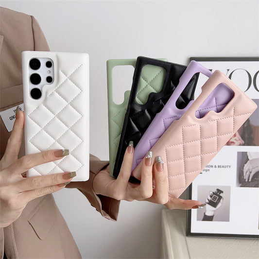 Diamond Plaid Phone Case Leather Phone Protective Case f3092028 972b 4cec 919a 067d6de82e48