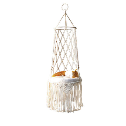 Macrame Hanging Pet Bed Macrame Cat Hammock Wall Hanging Cat Hammock Macrame Cat Bed-Pet Gifts Hammock Macrame Cat Swing f31d