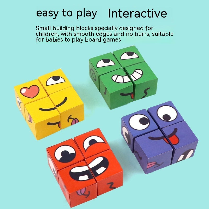Face Changing Rubik's Cube Educational Toy Expression Building Blocks f325cefa c8c0 4db3 a119 0e41fb380755