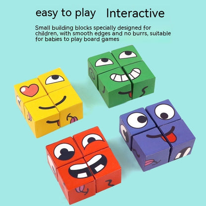 Face Changing Rubik's Cube Educational Toy Expression Building Blocks f325cefa c8c0 4db3 a119 0e41fb380755