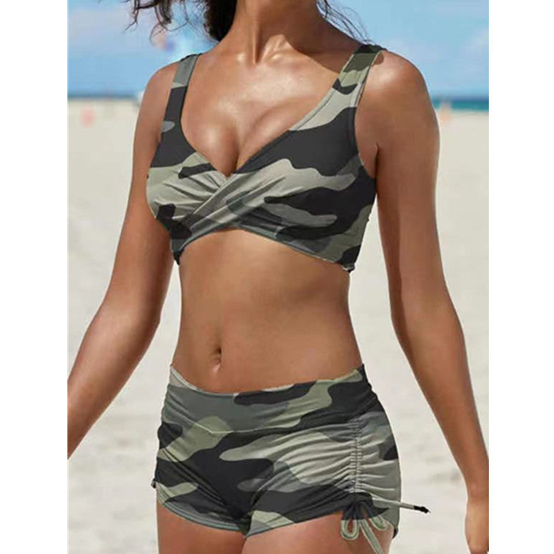 Women's Removable Strap Bandeau Top High Cut Cheeky Bikini Set Swimsuit f32d5179 94d3 4926 bf9c ecef6e6ed7b5