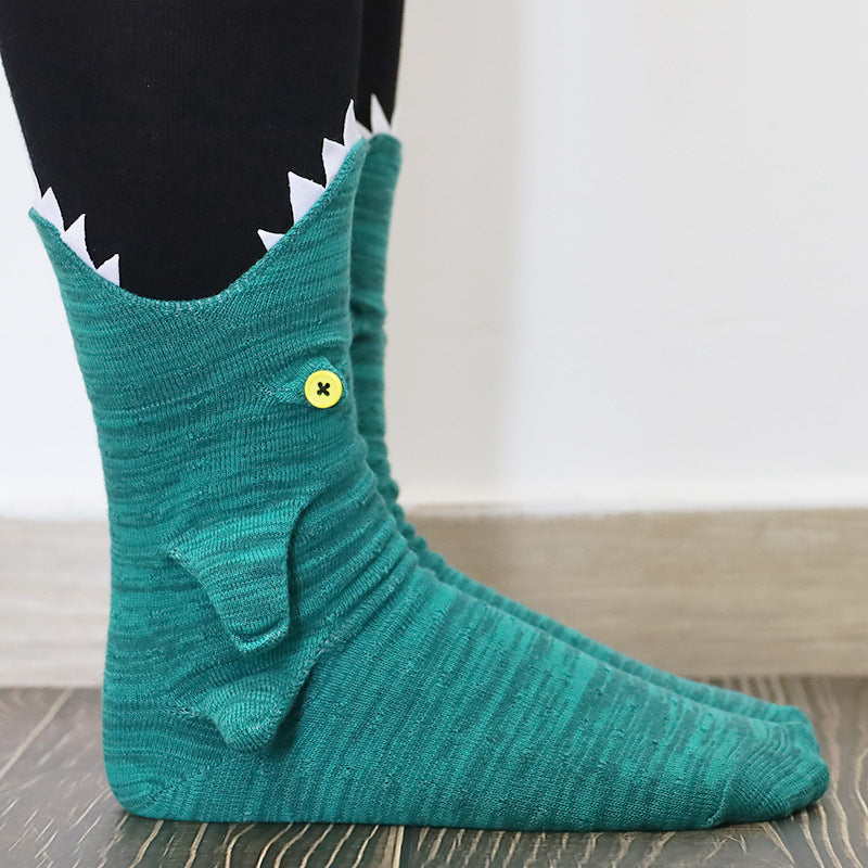 Funny Shark Chameleon Cartoon Socks f33beb53 11bd 4d2a 8e88 2cdd735f6b57