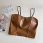 Retro Leather Vest Women Wear Short Stretch f34402fd 3dbd 4785 9add 49bb929cfba5