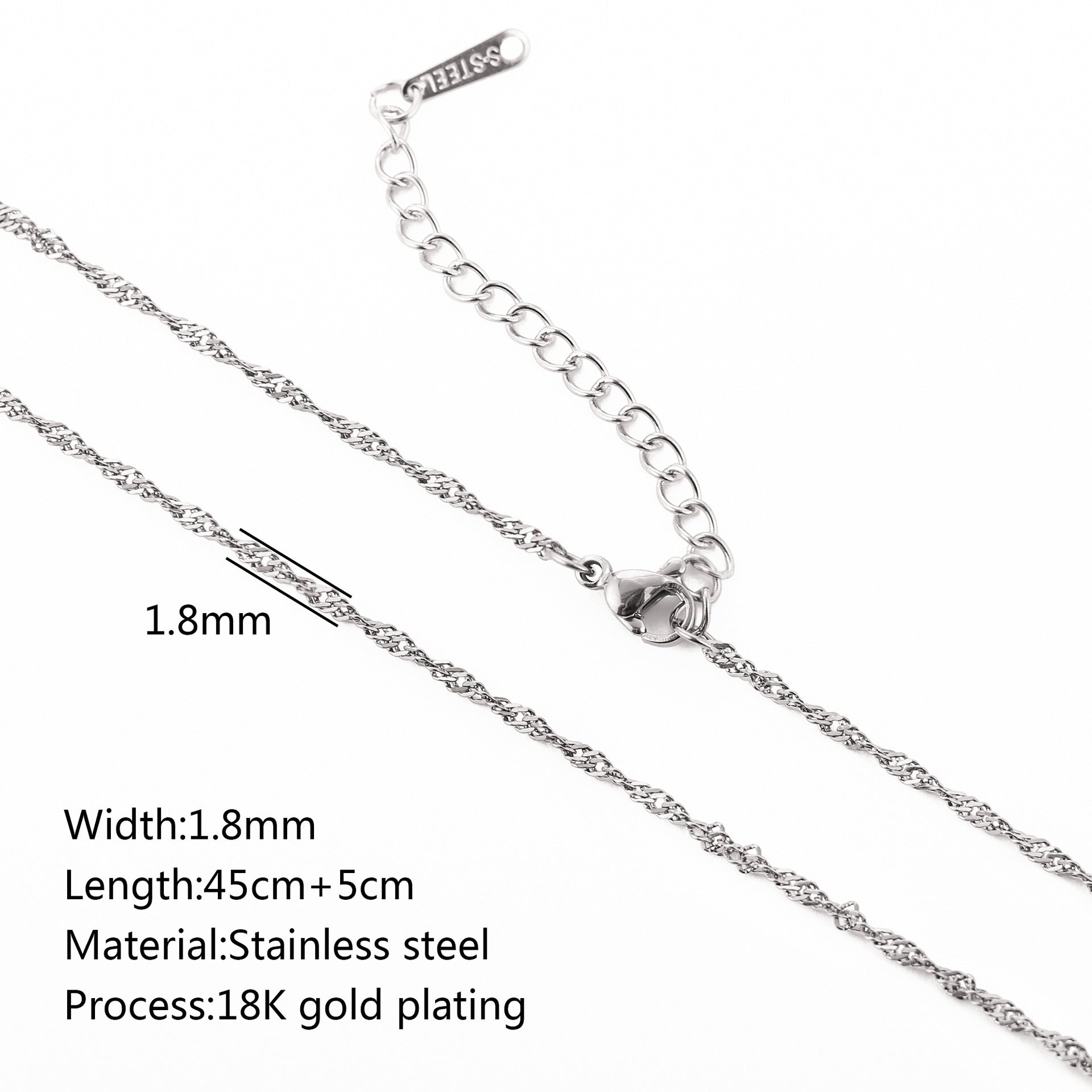 Stainless Steel Vacuum Vapor Plating 18K Gold Color Protection Lip Chain Accessories f3793c39 7abf 4c89 817e d9a0c4eefb98