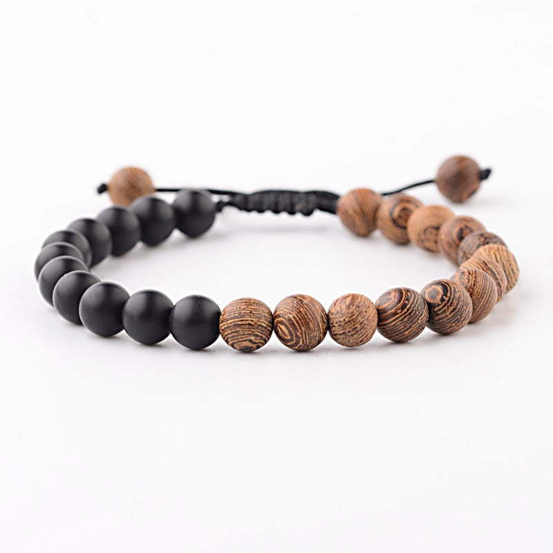 8mm Natural Woman Yoga Wooden Bead Bracelet - HD Wireless Product #6