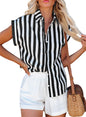 Short Sleeve Striped Women's Loose Single Breasted Shirt f388ea0f fb3a 41b8 9f0e 2327ae8adb66