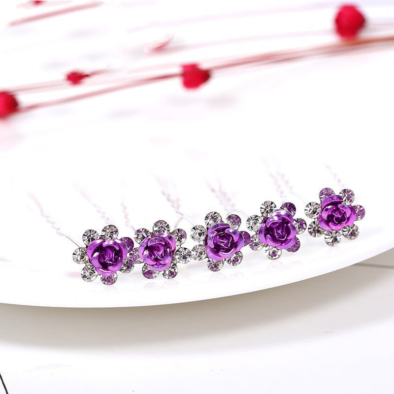 Alloy Rhinestone Tuck Comb Rose Diamond Hair Comb Stylish Hair Accessories Accessories f38fa3d9 6422 4500 b30e 8cd8758f5fde