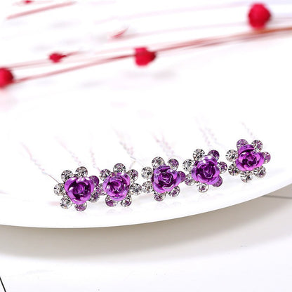 Alloy Rhinestone Tuck Comb Rose Diamond Hair Comb Stylish Hair Accessories Accessories f38fa3d9 6422 4500 b30e 8cd8758f5fde