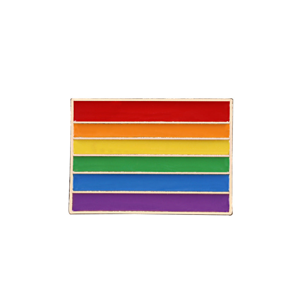 New Creative European And American Six Color Rainbow Brooch f39f1f71 3a08 49f1 81db 1975be076870
