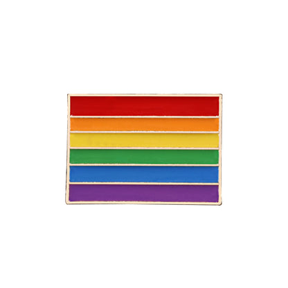 New Creative European And American Six Color Rainbow Brooch f39f1f71 3a08 49f1 81db 1975be076870