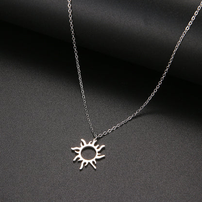 Titanium Steel Plating Ethnic Sun Totem Pendant Clavicle Necklace f3a36e4a c095 4d08 804c ec227ba56fc9